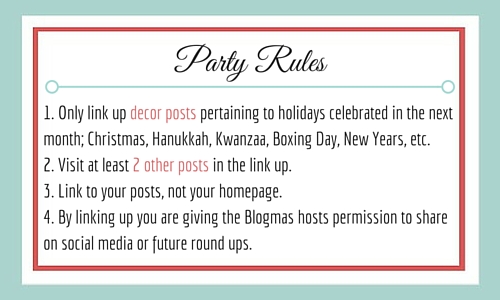 Blogmas Decor Party Rules