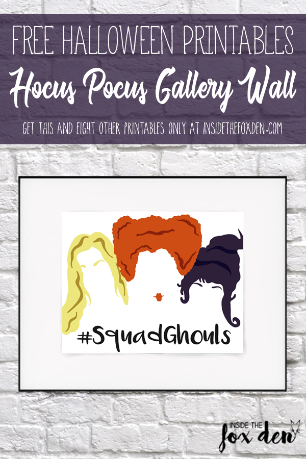 Free Hocus Pocus Printables Halloween Gallery Wall