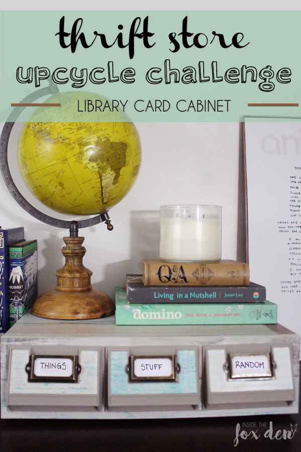 Diy Library Card Cabinet Thrift Store Upcycle Challenge