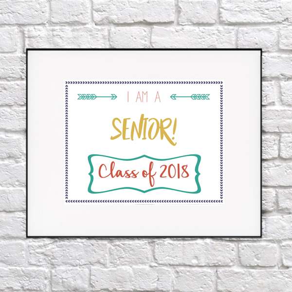 free first day school printable brick wall feature